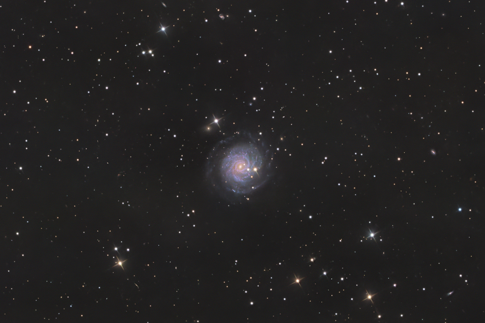 NGC 3344 is a barred spiral galaxy with extensive star-forming regions in the constellation Leo Minor in the northern sky.